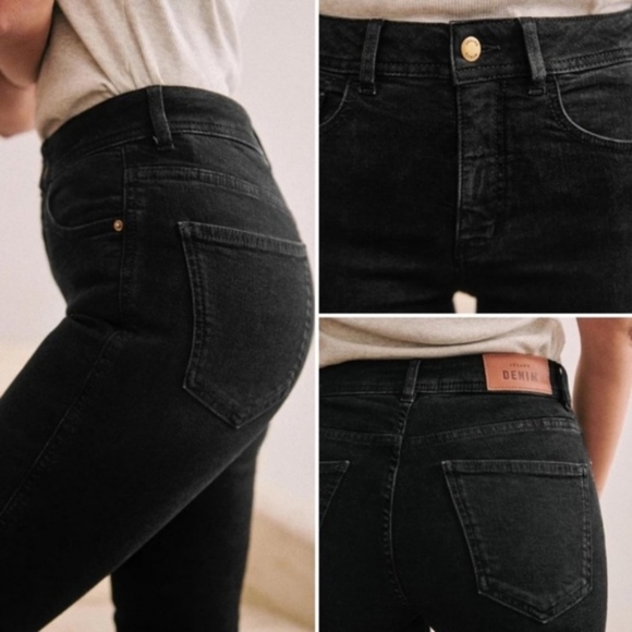 Sezane Perfect Slim Jeans Organic Cotton Black Size 30 - Picture 4 of 16